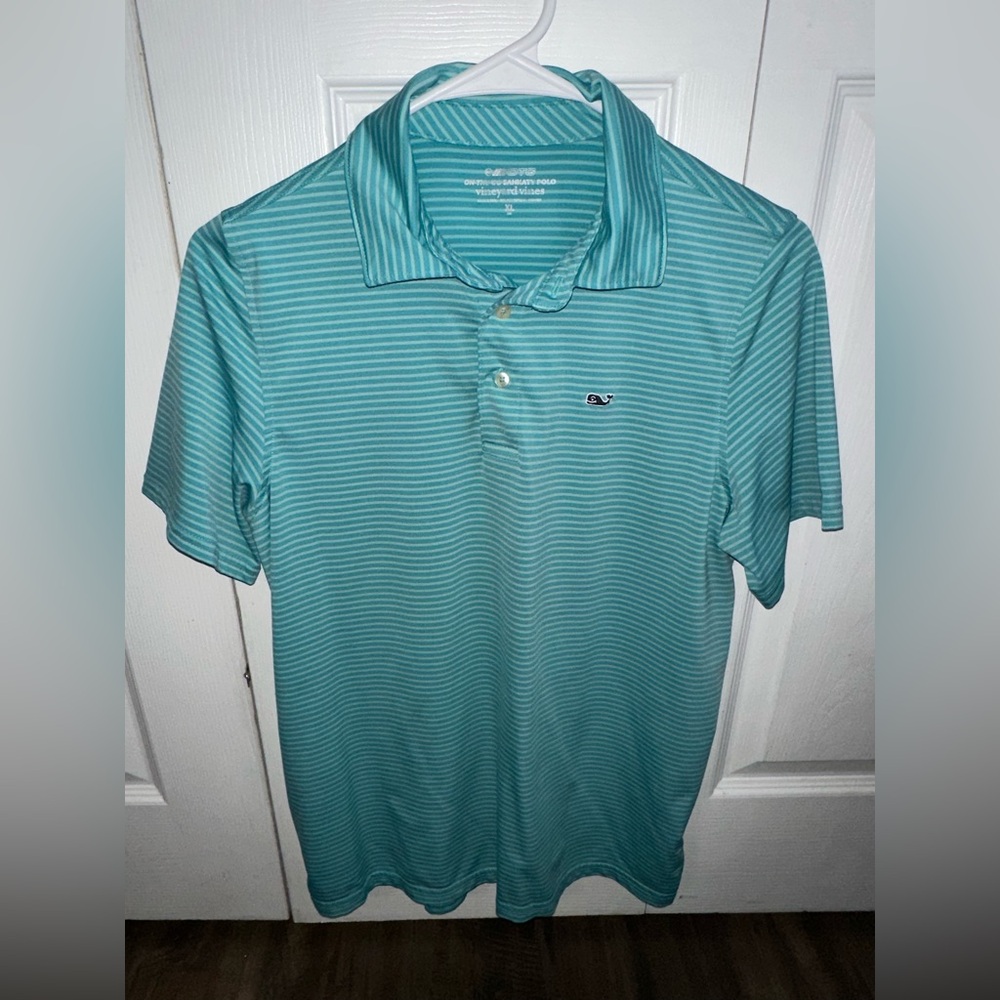 Vineyard Vines Boys Aqua Striped Shirt Size Youth XL (18)
On the Go Sankaty Polo